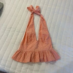 NBD peach halter top